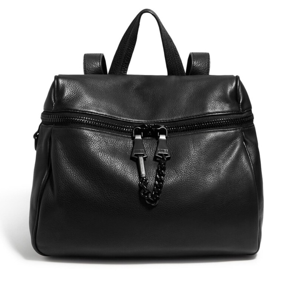 Aimee Kestenberg knapsack satchel moon and back  black leather backpack